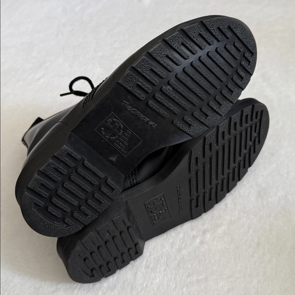 Dr. Martens Black Leather Lace-Up Combat Boots